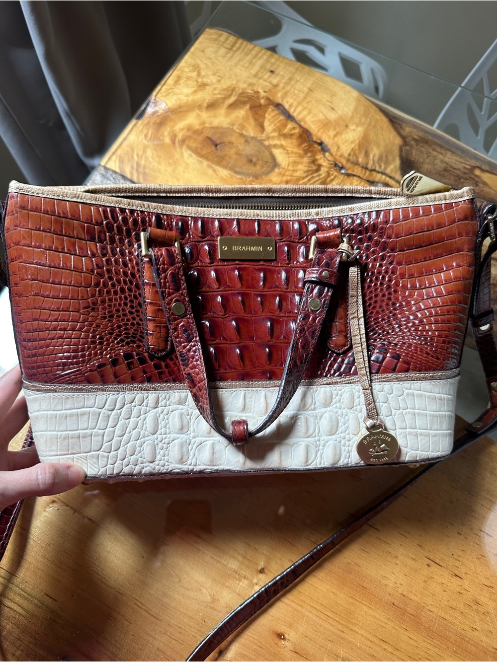 Brahmin Mini Asher Tote in pecan
